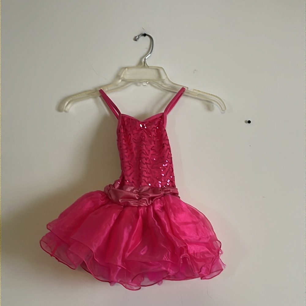 Costume!!  Bright pink sparkly sequin tutu dress - Picture 4 of 9
